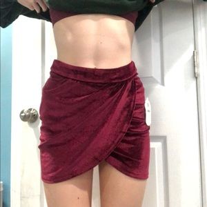 Altar’d state burgundy skirt
